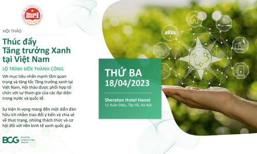 Hội thảo “Thúc đẩy tăng trưởng xanh tại Việt Nam: Lộ trình để thành công” sắp được tổ chức tại Hà Nội