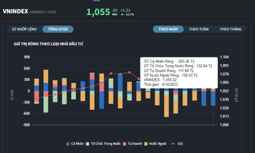 Nhà đầu tư cá nhân tiếp tục bán ròng mạnh