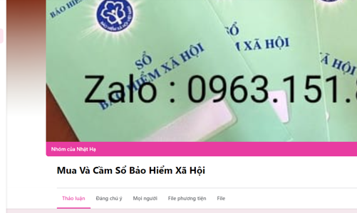 Cảnh báo tình trạng mua bán sổ bảo hiểm xã hội trên mạng
