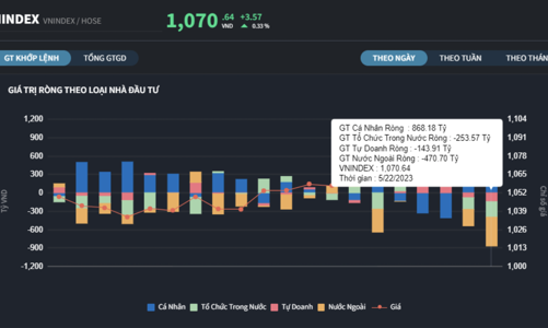Dòng tiền cá nhân trỗi dậy, gom ròng kỷ lục hơn 1.000 tỷ đồng phiên đầu tuần 