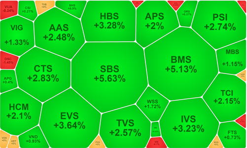 Tín hiệu bán mạnh ở cổ phiếu blue-chips, cổ phiếu nhỏ suy yếu