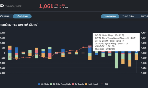 Khối ngoại và tự doanh không ngừng xả, cá nhân trong nước tung tiền 