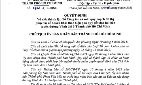 Lập tổ công tác khai thác quỹ đất dọc Vành đai 3 TP.HCM