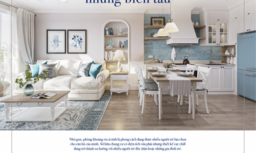 Căn hộ 1PN+ tại phân khu Miami – dự án Masteri Waterfront: Đa phong cách và những biến tấu