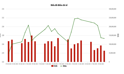 Tháng 6, thanh khoản trên HNX tăng 21,1% 