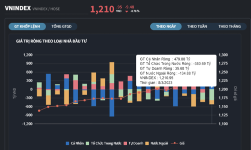Tổ chức trong nước xả mạnh, thị trường giảm, nhà đầu tư cá nhân tung tiền bắt đáy