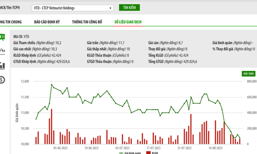 Mua vượt ngưỡng làm cổ đông lớn của Vietourist không báo cáo, một cổ đông tại Hà Nội bị phạt tiền