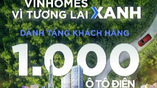 Vinhomes tặng 1000 ô tô điện VinFast cho khách hàng