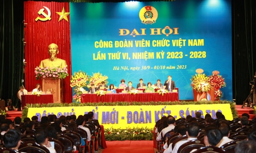 Khai mạc Đại hội Công đoàn viên chức Việt Nam lần thứ VI