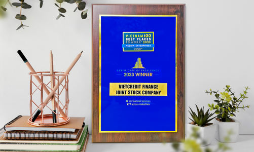 VietCredit lần thứ 2 được vinh danh “Top 100 nơi làm việc tốt nhất Việt Nam”