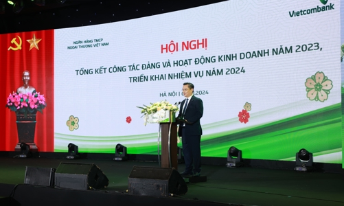 Vietcombank ghi nhận tín dụng  tăng 10,6% năm 2023,  tỷ lệ nợ xấu dưới 1%
