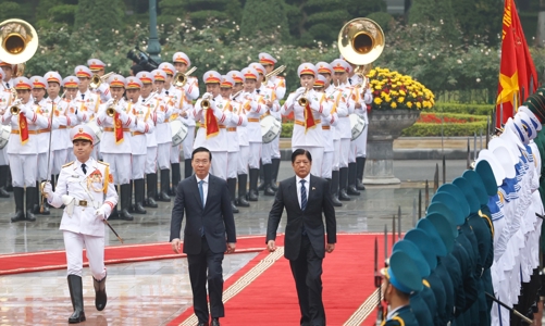 Chủ tịch nước Võ Văn Thưởng chủ trì Lễ đón chính thức Tổng thống Philippines