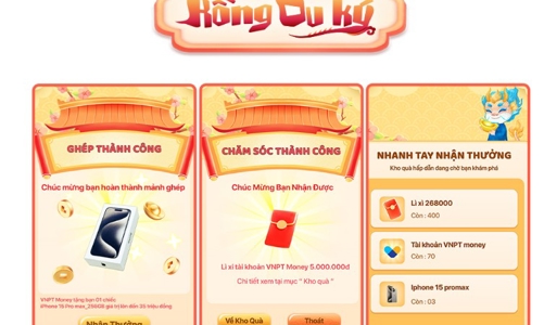 Giới trẻ Việt rủ nhau “xin vía” Thần Tài cùng Rồng Du Ký trên VNPT Money