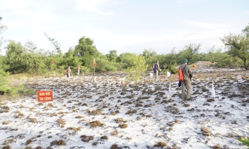 Còn khoảng 5,6 triệu ha đất tại 63 tỉnh thành bị ô nhiễm bom mìn thời chiến tranh 