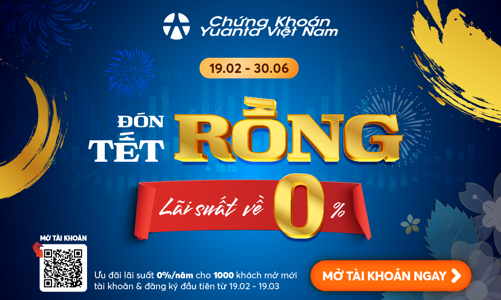 “Đón Tết rồng - Lãi suất về 0%” cùng Yuanta Việt Nam