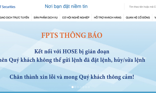 Nhà đầu tư không thể đặt, sửa lệnh mua bán, Công ty chứng khoán nói lỗi kết nối với HoSE