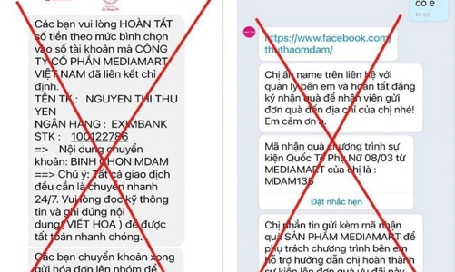 Cảnh giác chiêu lừa đảo giả mạo sàn thương mại điện tử, siêu thị điện máy