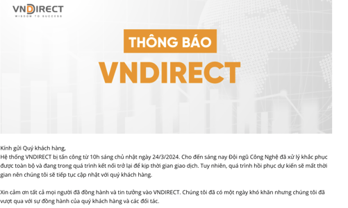 Website VnDirect bị 