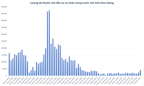 Tiền vào ồ ạt, nhà đầu tư cá nhân lại đua nhau mở hơn 163.000 tài khoản chứng khoán trong tháng 3
