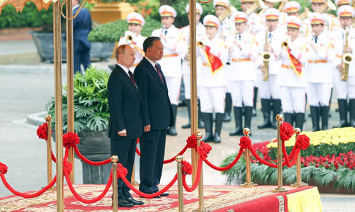 Lễ đón chính thức Tổng thống LB Nga Vladimir Putin thăm cấp Nhà nước tới Việt Nam