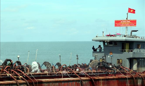 Sóc Trăng khởi công khai thác cát biển đắp nền cho cao tốc Hậu Giang - Cà Mau