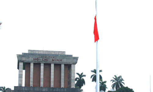 [Phóng sự ảnh]: Lễ thượng cờ rủ Quốc tang Tổng bí thư Nguyễn Phú Trọng