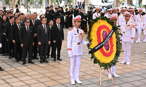 Đoàn Liên hiệp Hội Việt Nam viếng Tổng Bí thư Nguyễn Phú Trọng