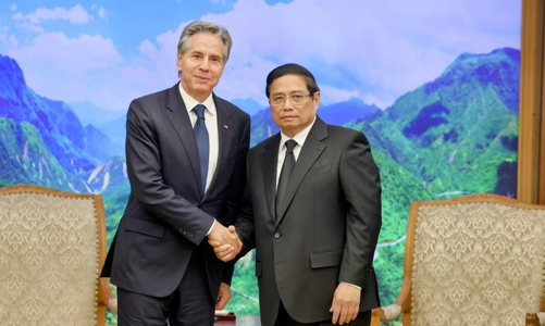 Thủ tướng Phạm Minh Chính tiếp Ngoại trưởng Mỹ sang chia buồn vì sự ra đi Tổng Bí thư Nguyễn Phú Trọng