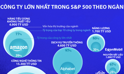 Những công ty lớn nhất trong từng lĩnh vực ở Mỹ