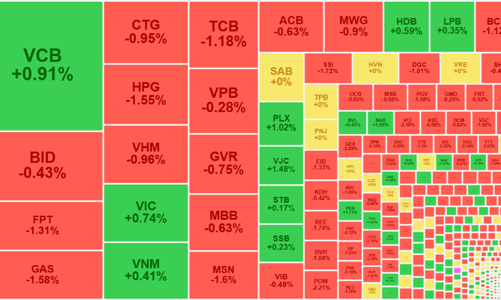Cổ phiếu blue-chips trượt dốc, VN-Index lùi lại kiểm định mốc 1220 điểm