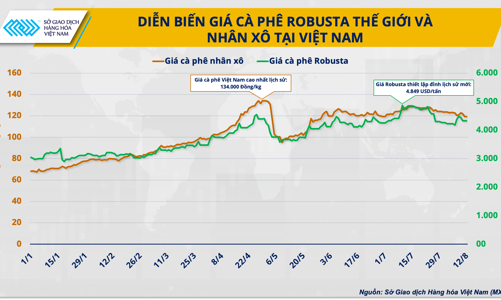 Giá cà phê trong nước 