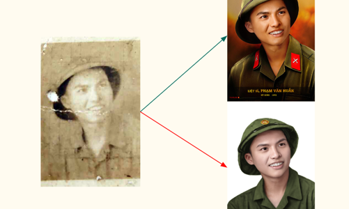 Ứng dụng công nghệ AI để phục dựng ảnh liệt sỹ