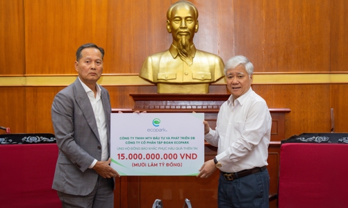 Nhà sáng lập Ecopark ủng hộ 20 tỷ đồng chung tay cùng đồng bào vượt qua bão lũ
