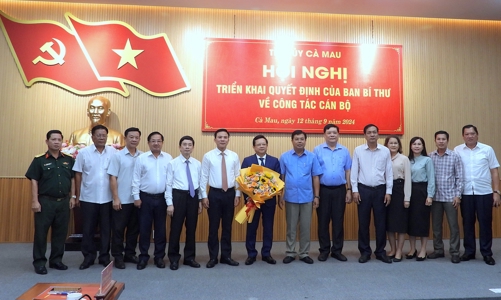 TS. Nguyễn Đức Hiển, Phó Trưởng Ban Kinh tế Trung ương, giữ chức Phó Bí thư Tỉnh ủy Cà Mau