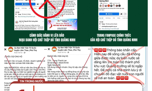 Cảnh giác lừa đảo kêu gọi từ thiện, quyên góp ủng hộ người dân vùng lũ trên không gian mạng 