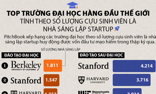 Top 10 trường đại học sản sinh nhiều nhà sáng lập startup nhất thế giới