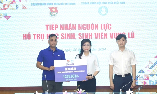 Cộng đồng góp 1, Vinamilk góp thêm 1 để nhân đôi hỗ trợ cho học sinh các tỉnh gặp thiên tai