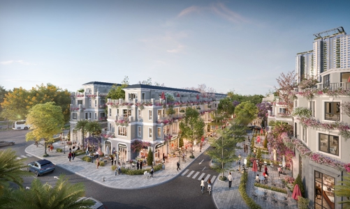 Không gian mua sắm sôi động tại nhà phố quảng trường đầu tiên ở Nghệ An