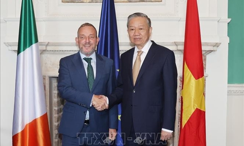 Tổng Bí thư, Chủ tịch nước Tô Lâm gặp Chủ tịch Thượng viện Ireland