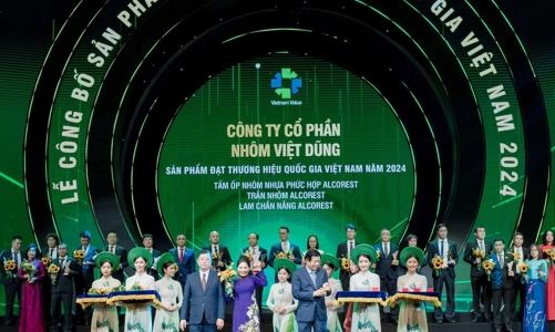 Nhôm Việt Dũng liên tiếp đón nhận “Thương hiệu Quốc gia” và “Top 10 Thương hiệu mạnh” 2024