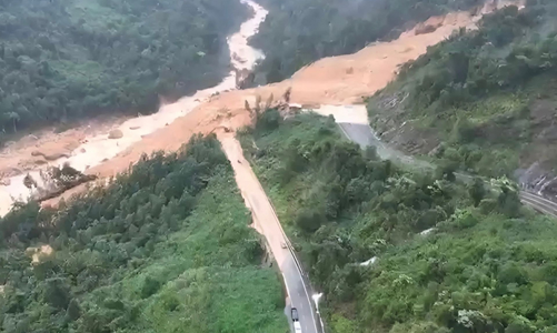 Cập nhật diễn biến sạt lở tại đèo Khánh Lê, Khánh Hoà