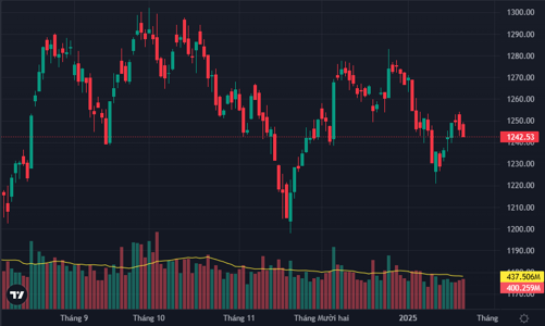 Loạt cổ phiếu trụ đỏ, VN-Index lùi sát 1240 điểm