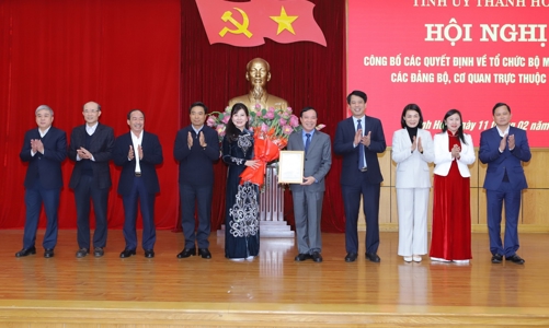 Tinh gọn bộ máy tại Thanh Hoá: Công bố các quyết định về cán bộ 