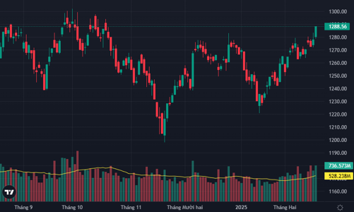 Mốc 1300 điểm trong tầm tay, tiền ào ạt đổ vào thị trường