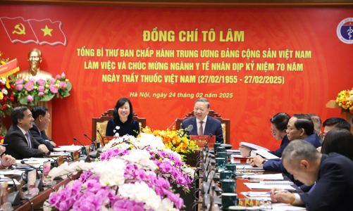 Tổng Bí thư Tô Lâm thăm và làm việc với Bộ Y tế 