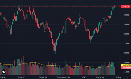 VN-Index chạm nhẹ mốc 1300, cổ phiếu thép bùng nổ