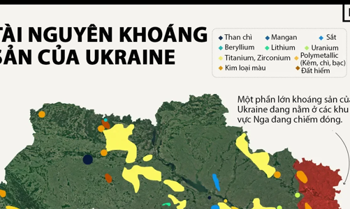 Bản đồ tài nguyên khoáng sản của Ukraine