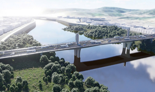 Khởi công cầu đường bộ qua sông Hồng ở khu vực biên giới Việt - Trung