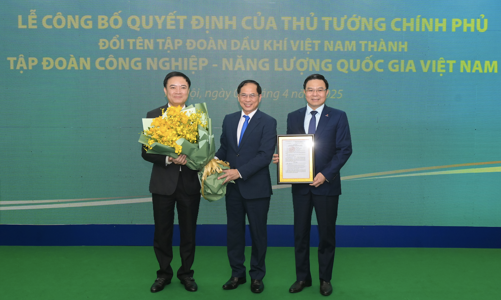 Tập đoàn Dầu khí Việt Nam đổi tên thành Tập đoàn Công nghiệp - Năng lượng Quốc gia Việt Nam 