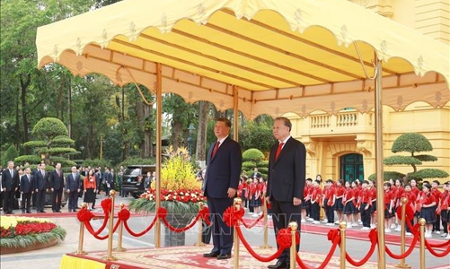 Tổng Bí thư Tô Lâm chủ trì Lễ đón chính thức Tổng Bí thư, Chủ tịch nước Trung Quốc Tập Cận Bình